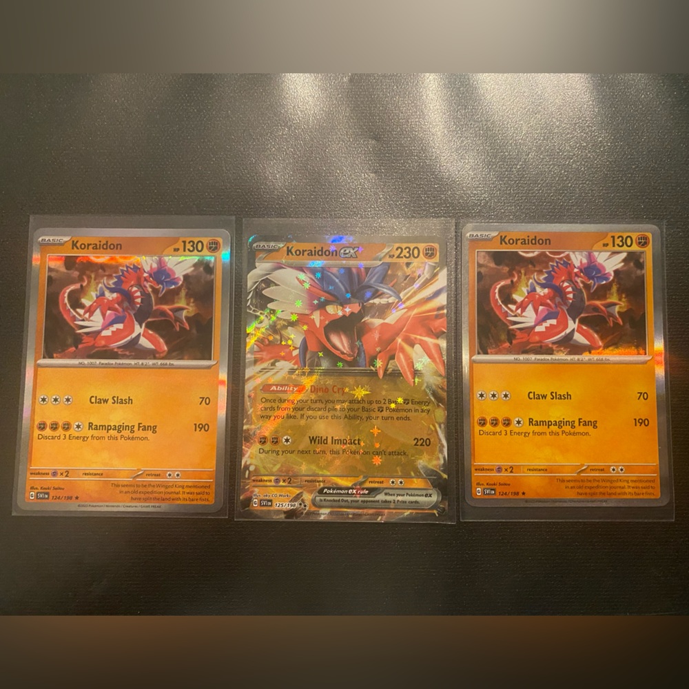 3 Koriadon Pokémon Cards